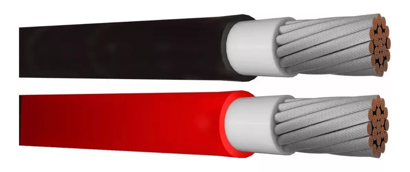 Cabo Solar 6mm 5m Preto + 5m Vermelho Com Conector Mc4 Solar